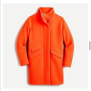 J.Crew Tall-6 Cocoon Coat in Neon Geranium